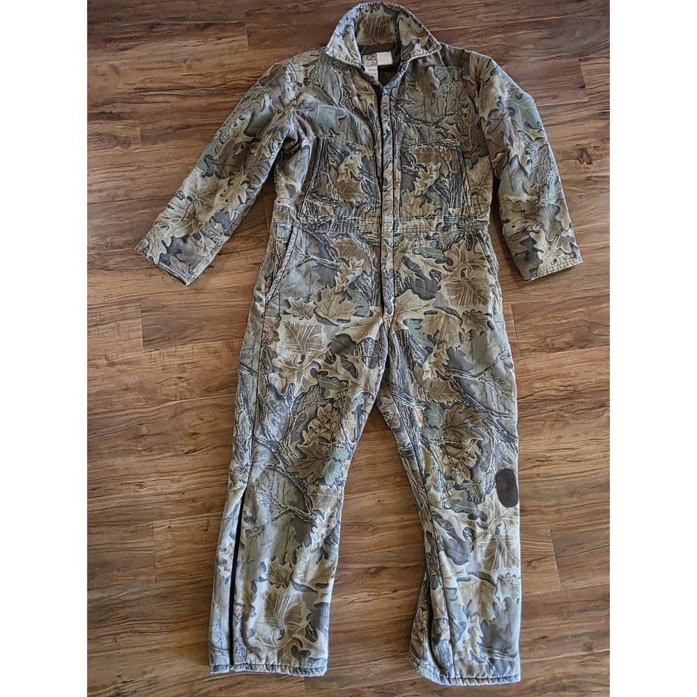Vintage Walls Blizzard-Pruf Coveralls Mens XL Brown Camo Insulated Canvas